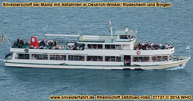 Silvesterfahrt bei Rüdesheim und Mainz am Rhein.