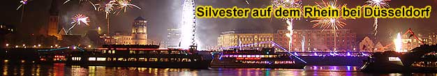 Silvesterschiffe bei Dsseldorf auf dem Rhein 2025 2026 mit Sitzplatzreservierung oder Stehplatzparty