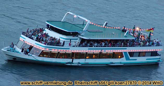 Köln Silvester Schiff auf dem Rhein - Silvesterfeier mit Abfahrt in Köln-Porz